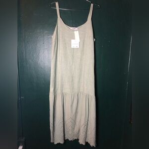 Valentina Naldi sage green linen maxi